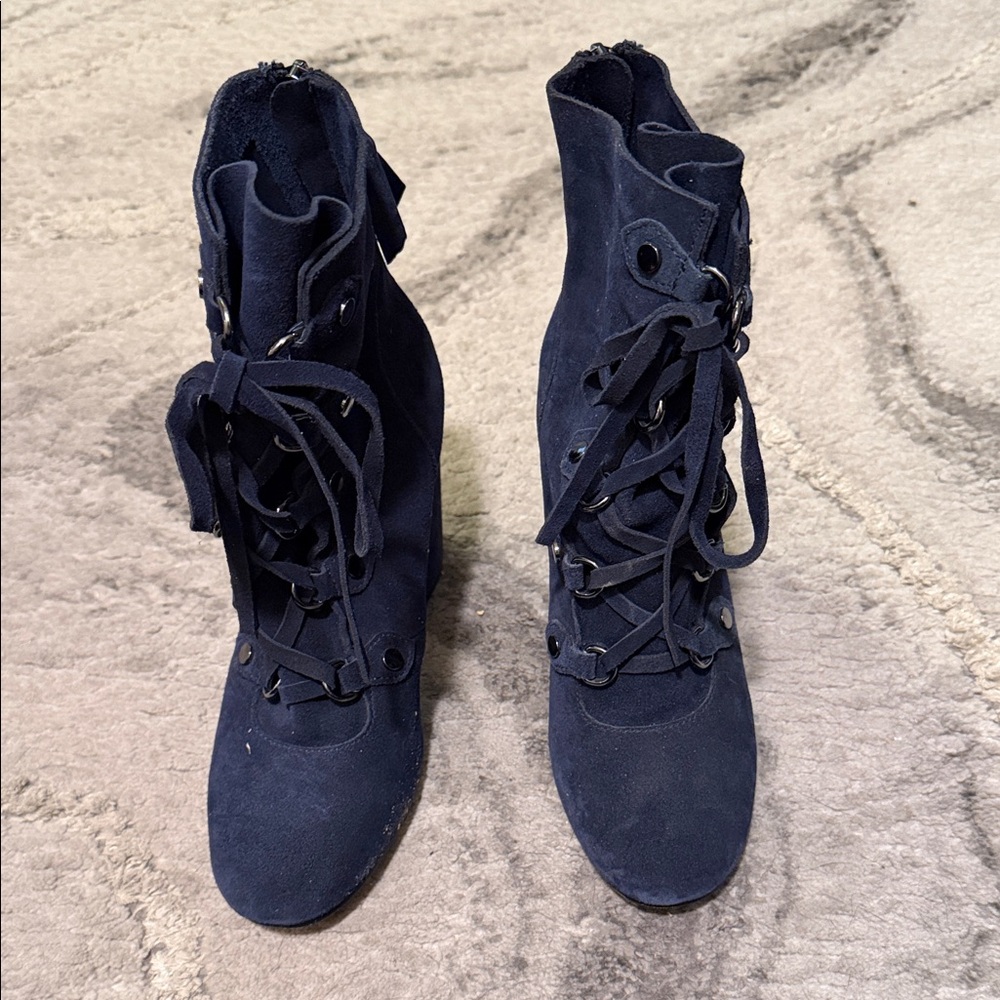 Splendid Women's Navy Lace-Up Boots